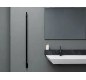 Uscător de prosoape de design CARISA, colecția MAXIM, 1500x30 mm, Negru