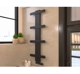 Дизайнерский полотенцесушитель LOJIMAX коллекция BALLOSS STYLE 1140x500 мм, Черный