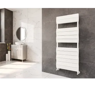 Uscător de prosoape de design LOJIMAX colecția LIA DOUBLE 700x500 mm, Alb