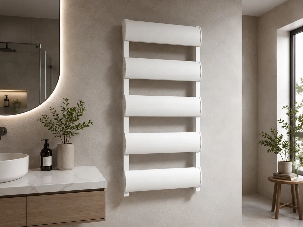 Uscător de prosoape de design LOJIMAX colecția WALDO 600x1000 mm, Alb