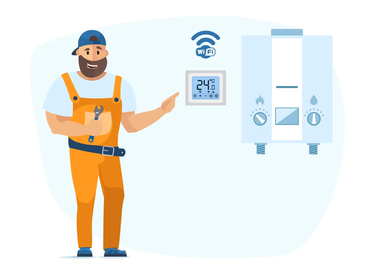 Подключение беспроводного комнатного термостата (Wi-Fi)
