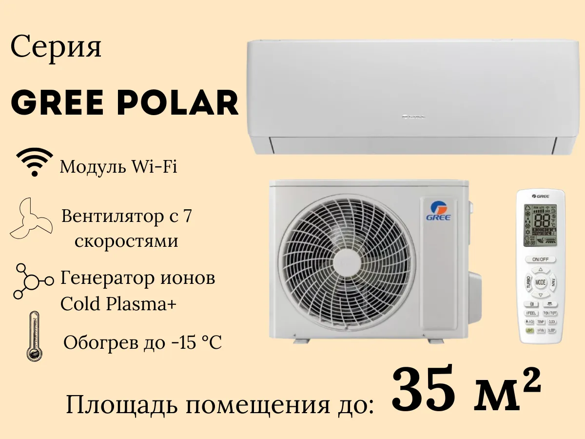 Кондиционер Gree Polar Inverter R32 GWH12AGBXB-K6DNA1A