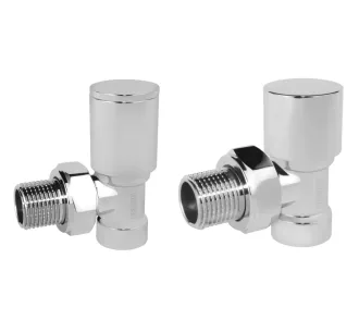 Кран радиаторный угловой Ferro набор 1/2' подача+обратка хром