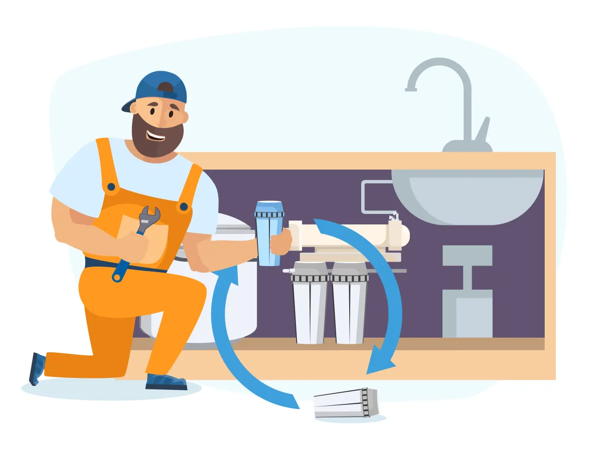 Замена стандартного картриджа для фильтрации воды 2,5x10 дюймов