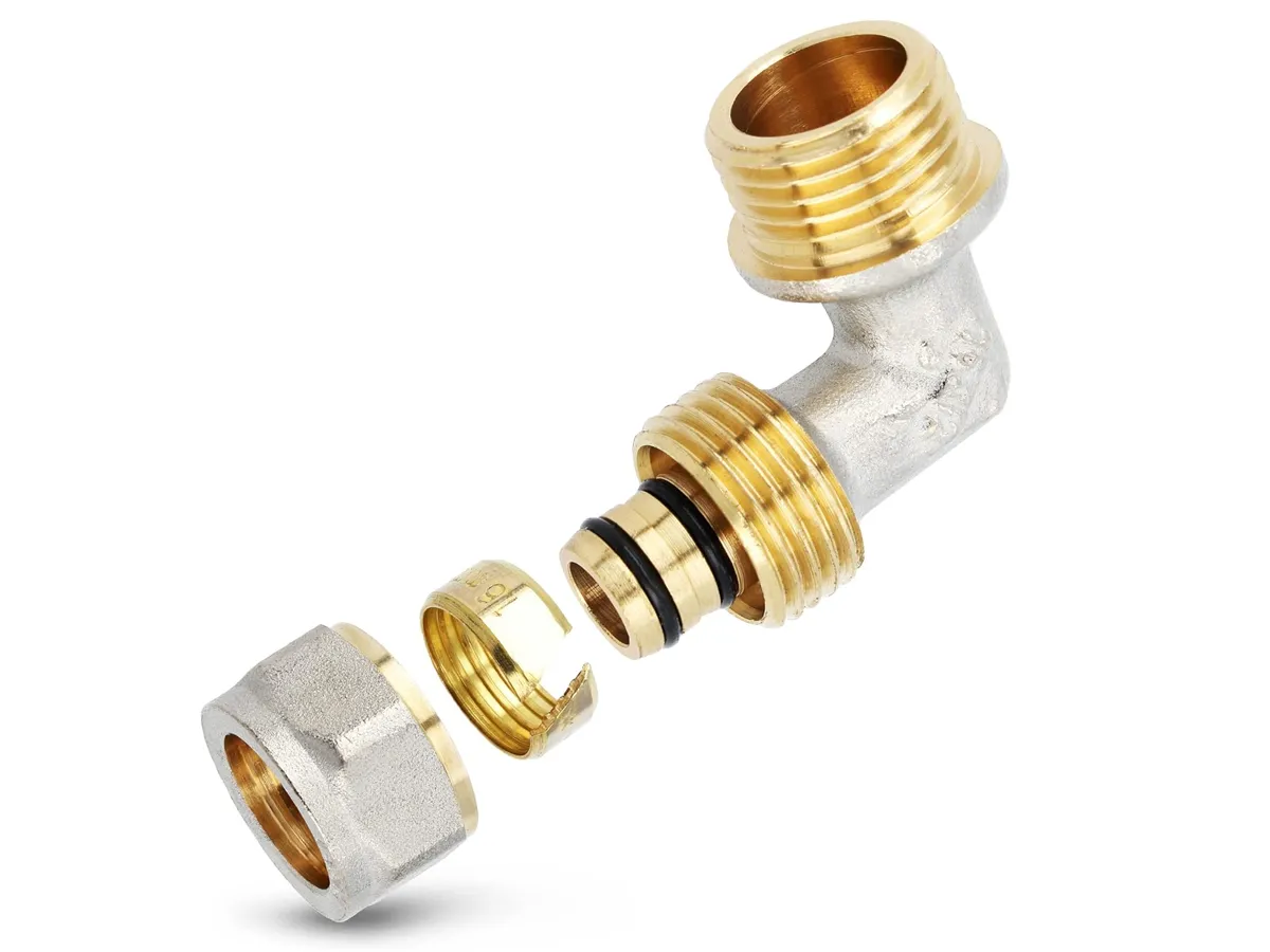 Cot conector pentru teava multistrat PEX-AL-PEX M 16 mm x 1/2 