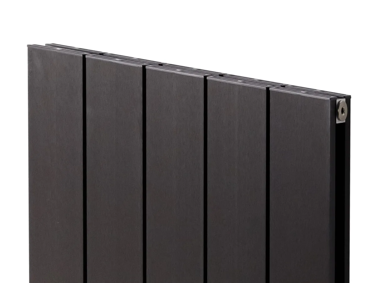 Дизайнерский радиатор LOJIMAX коллекция KALSEDON DOUBLE 1600x470 мм, BLACK SATIN