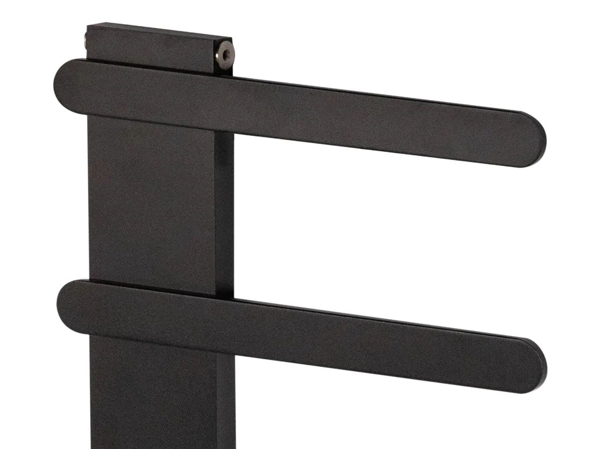 Uscător de prosoape de design LOJIMAX colecția NUMMO STYLE 940x450 mm, Negru
