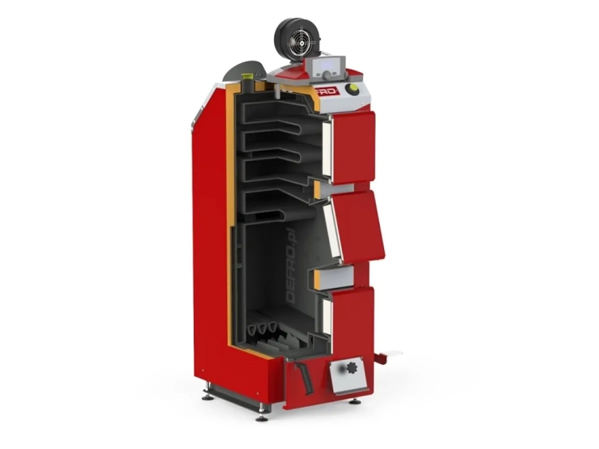 Cazan pe combustibil solid cu incarcare manuala DEFRO OPTIMA KOMFORT PLUS A 12 kW