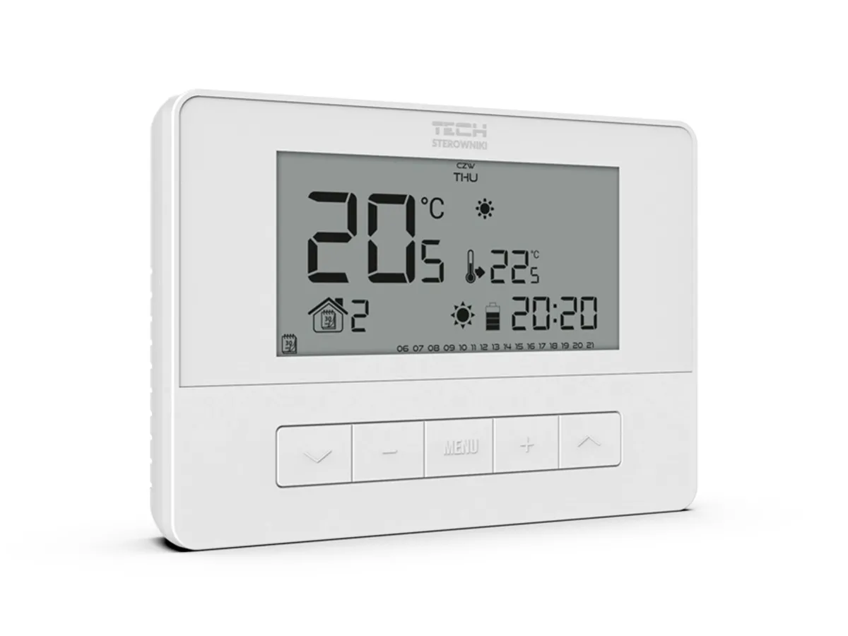 Проводной программируемый комнатный термостат Tech EU T-4.1 (белый)