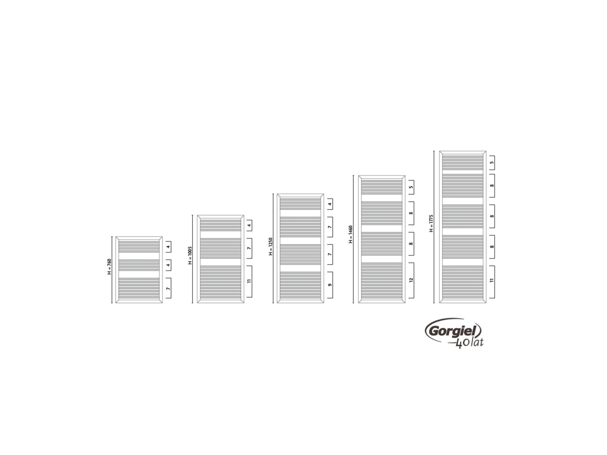 Uscator de prosoape design GORGIEL RECTA/R ARE/R 75/55