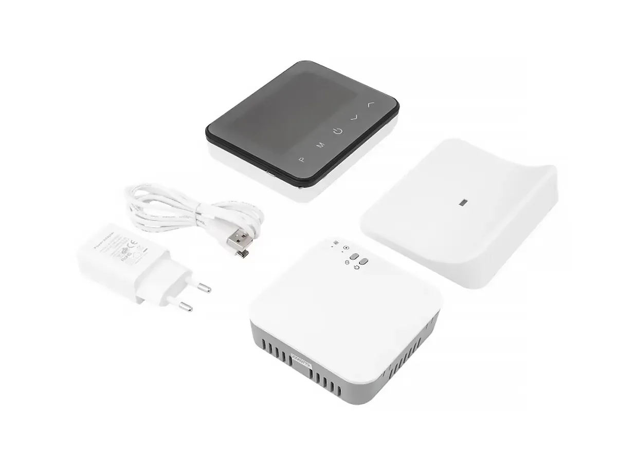 Termostat E-top WT-20&R06 wireless, cu Wi-Fi, negru