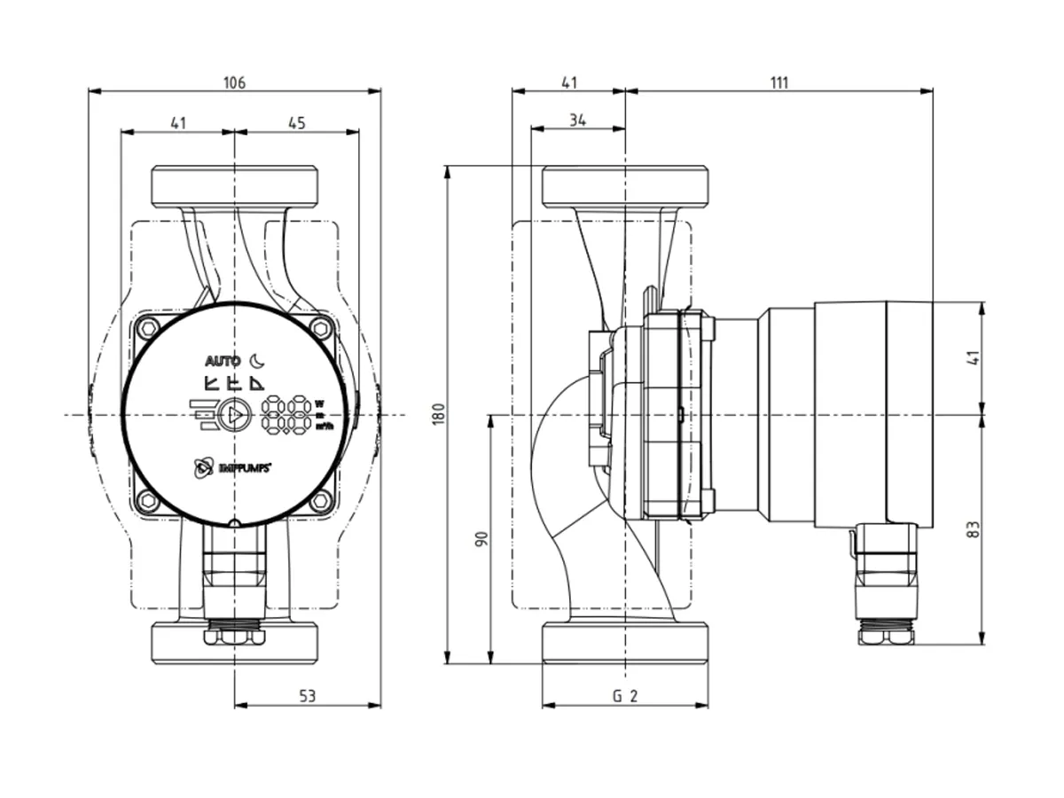 Pompa de circulatie IMP Pumps NMT MINI 25/80-130