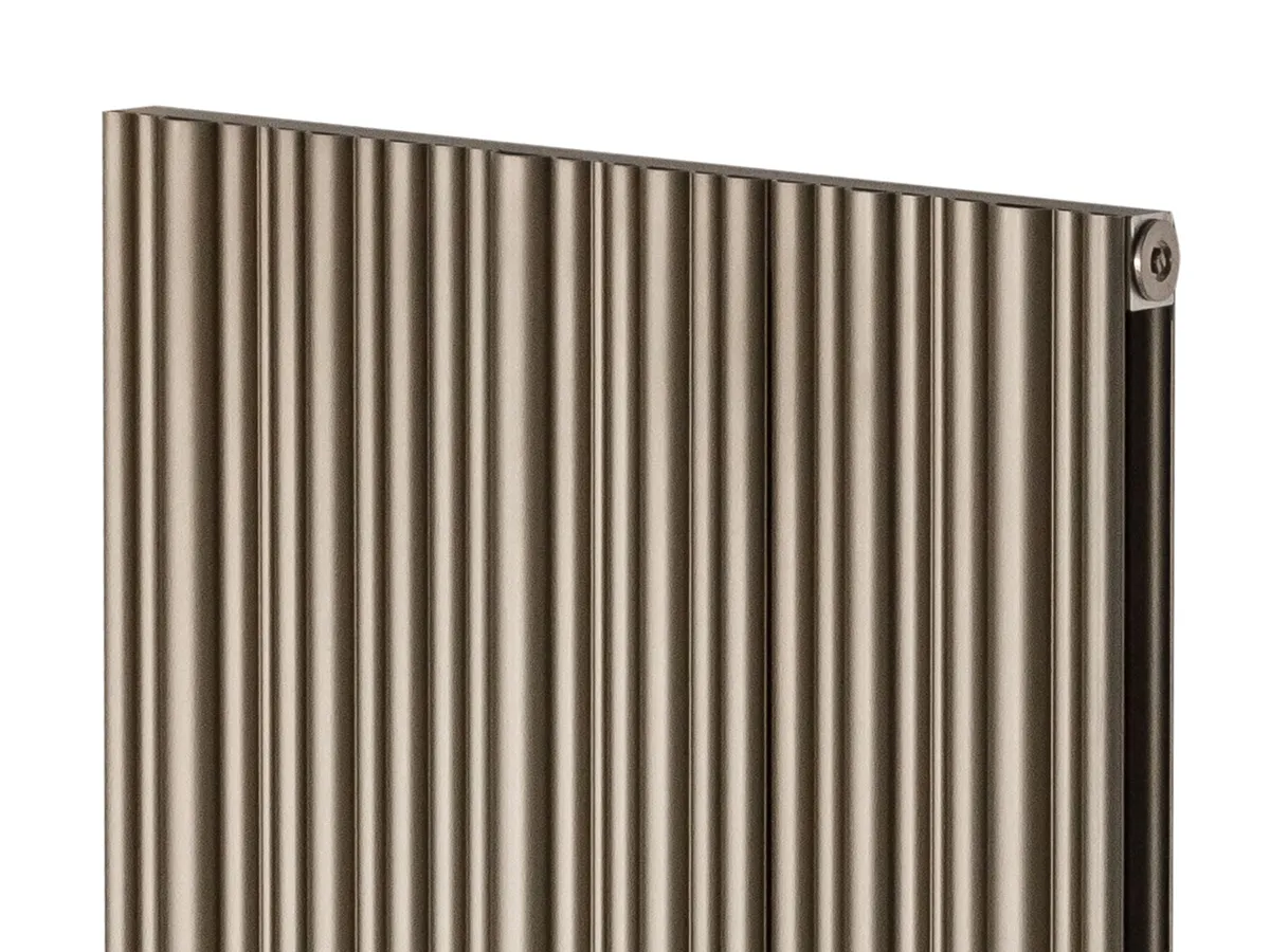 Calorifer decorativ LOJIMAX colecția BAMBOO DOUBLE 600x959 mm, Bronze Matt Anodising