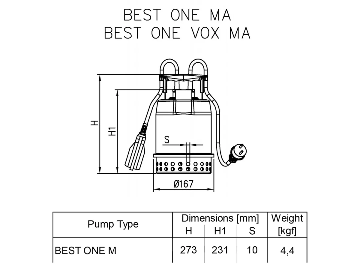 Дренажный насос Ebara BEST ONE VOX MA 10 M
