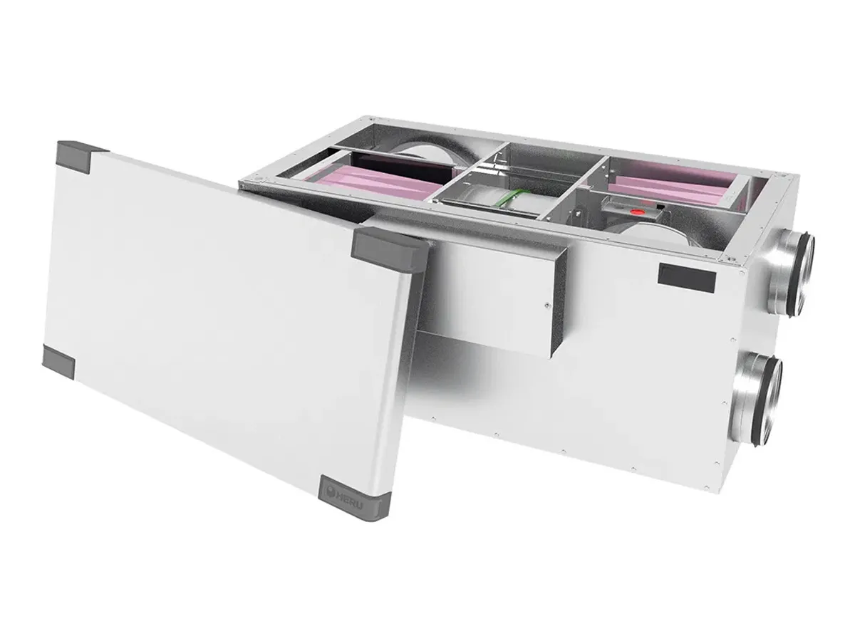 Recuperator de aer cu sistem de ventilație de tip canal OSTBERG HERU 100 S EC-y2 (debit de aer 436 m³/h)