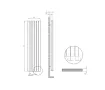Calorifer decorativ LOJIMAX colecția ROYAL DOUBLE 1600x440 mm, Negru