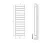 Дизайнерский полотенцесушитель CARISA коллекция BURTON 1240x480 мм, Чёрный