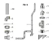 Комплект изолированного дымохода из нержавеющей стали AISI 304, Ø200–280 мм, длина 6 м, для котлов 50–70 кВт (Вариант №6)