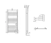 Uscător de prosoape de design LOJIMAX colecția CALVIN 1000x600 mm, Alb