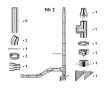 Kit complet coș de fum INOX izolat AISI 304, Ø180–250 mm, lungime 5 m, pentru cazane 30–50 kW (Varianta №2)