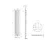 Calorifer decorativ LOJIMAX colecția NISH 1600x404 mm, Alb