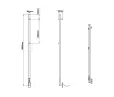 Uscător de prosoape de design CARISA, colecția MAXIM, 1500x30 mm, Crom