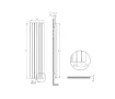 Calorifer decorativ LOJIMAX, colectia BAMBOO inaltimea 300 mm. latimea 239 mm. Antracit mat
