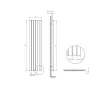 Calorifer decorativ LOJIMAX colecția ROYAL 1400x440 mm, Negru
