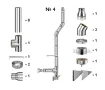 Kit complet coș de fum INOX izolat AISI 304, Ø150–230 mm, lungime 6 m, pentru cazane 10–30 kW (Varianta №4)