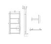 Uscător de prosoape de design LOJIMAX colecția FABIO 1200x400 mm, Alb
