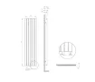 Calorifer decorativ LOJIMAX colecția BELLA 1800x404 mm, Antracit