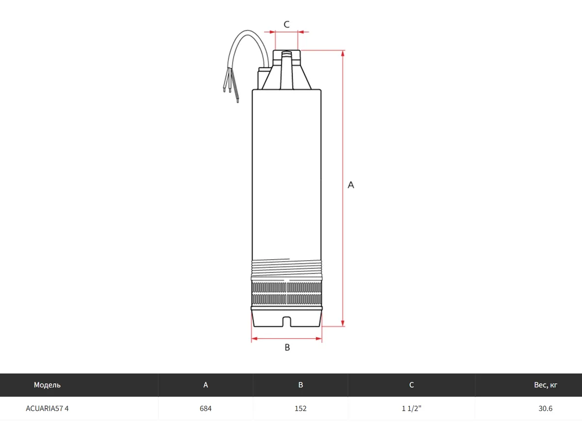 Глубинный электронасос с нижним всасом ESPA ACUARIA 57 4