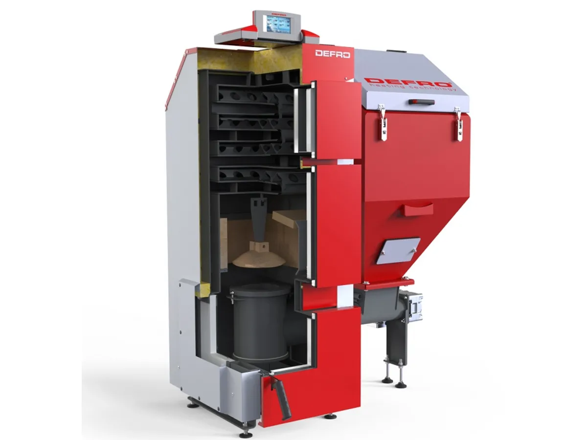 Cazan pe combustibil solid cu alimentare automata DEFRO KOMFORT EKO LUX 5 KLASA ECODESIGN 25 kW