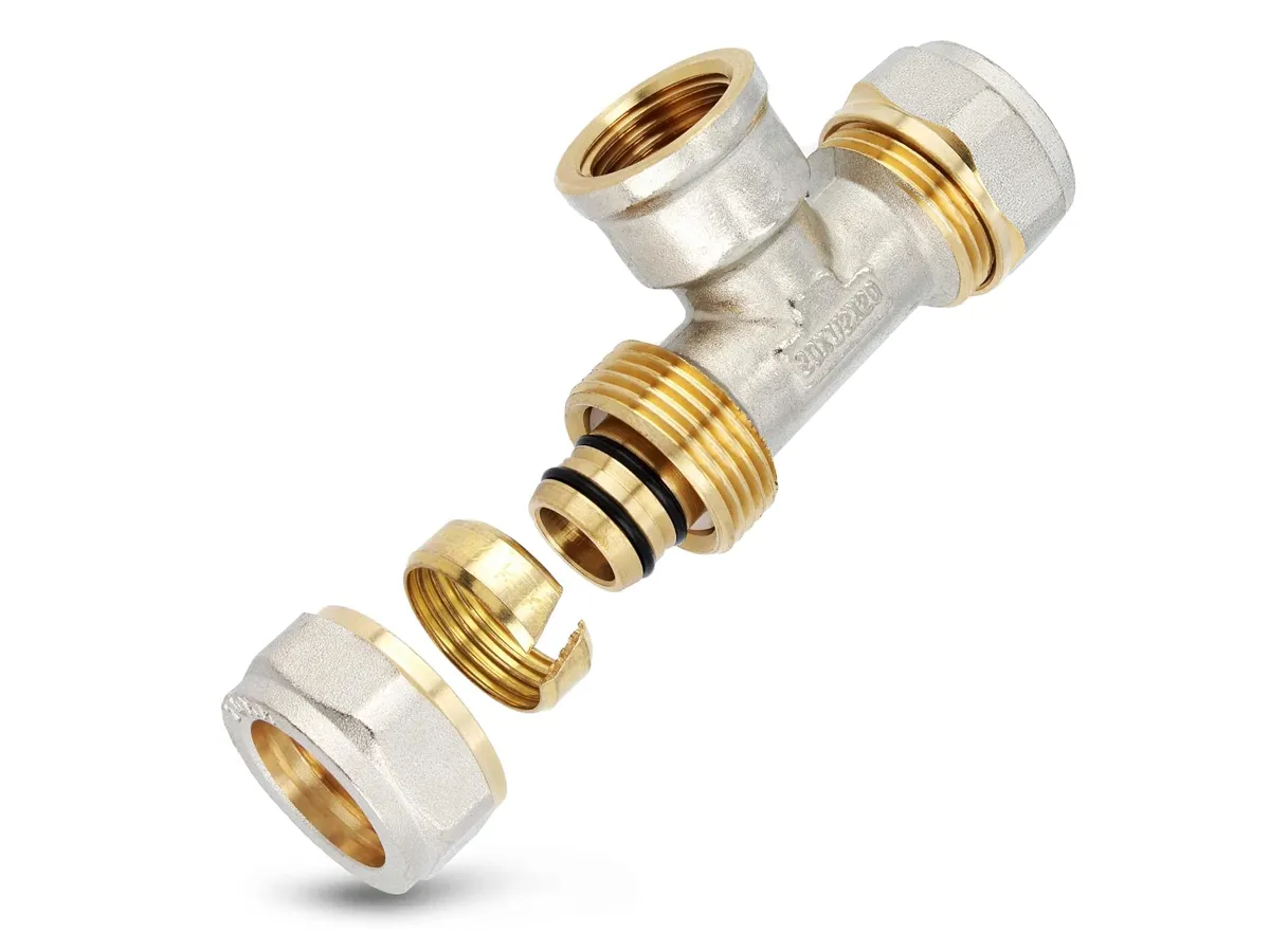  Тройник для трубы металлопластика PEX-AL-PEX F 20 мм x 1/2 