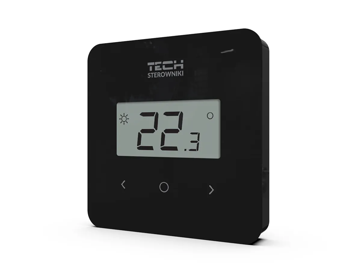 Беспроводной комнатный программируемый термостат с недельным циклом Tech EU T-2.2 (чёрный)