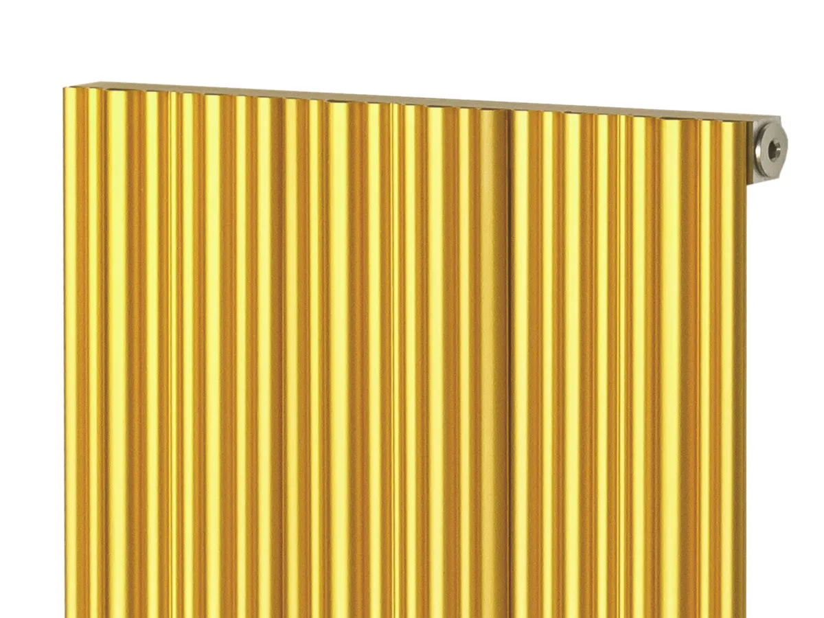 Calorifer decorativ LOJIMAX, colectia BAMBOO inaltimea 300 mm. latimea 239 mm. GOLD MATT ANODISING