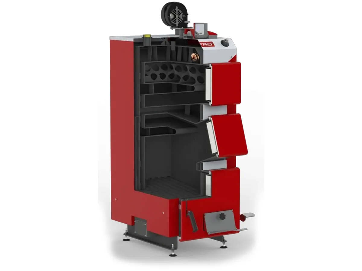 Cazan pe combustibil solid cu incarcare manuala DEFRO KDR PLUS 3 A 20 kW