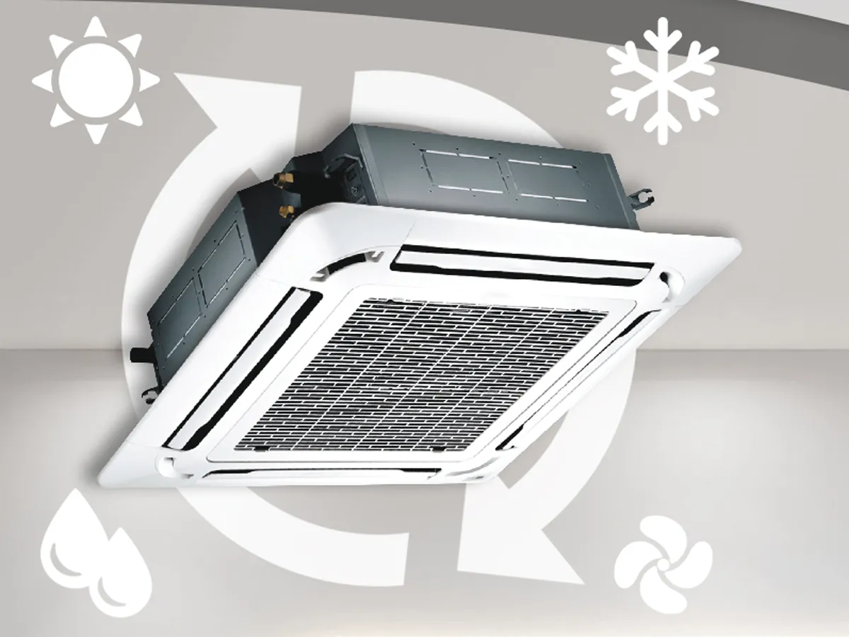 Внутренний блок Hoapp Free Five тип кассета HLZ-GX55VA + панель 18000 BTU 