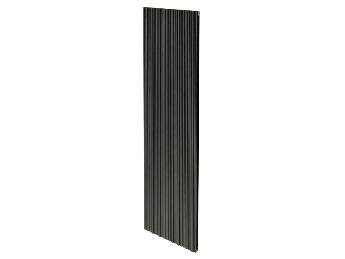 Calorifer decorativ LOJIMAX, colectia BAMBOO DOUBLE inaltimea 300 mm. latimea 239 mm. BLACK MATT ANODISING