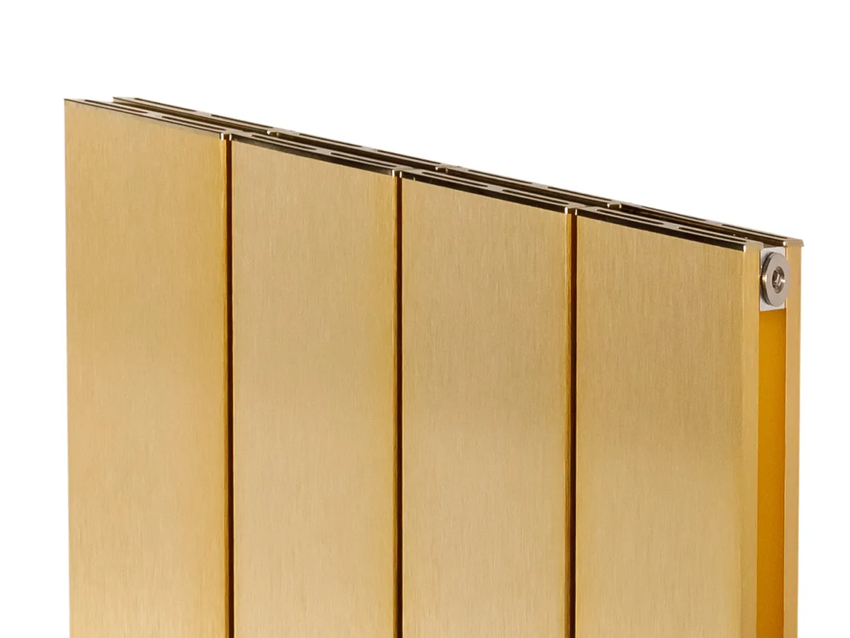 Дизайнерский радиатор LOJIMAX коллекция KALSEDON DOUBLE 1800x375 мм, GOLD SATIN